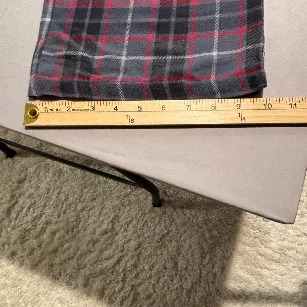 Ohio State Buckeyes Pajama Pants Mens Large Red Grey Plaid Varsity Sleepwear OSU